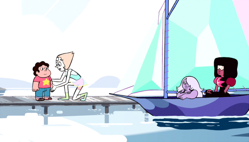 So at the end of “Cat Fingers” when the Gems come back, Pearl hurries out of the boat to check on Steven  but Garnet and Amethyst stay in the boat sitting all super casual like  and for some reason I find this really funny