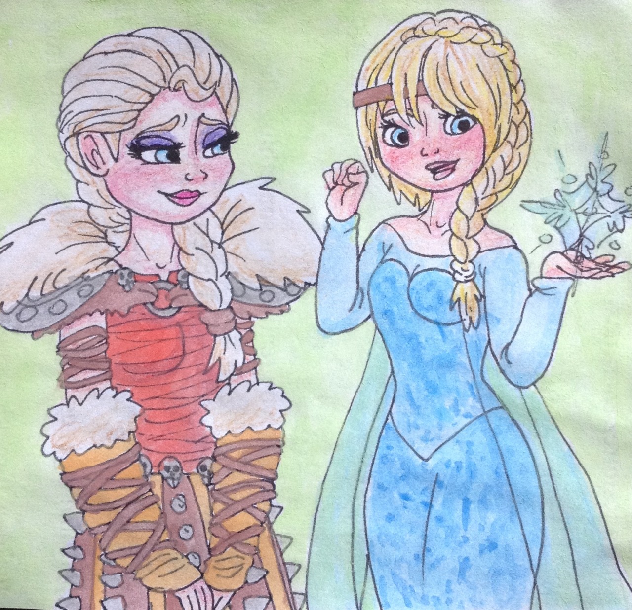 1. Astrid2. Elsa and Astrid dress swap 3. Rapunzel and Merida dress swap  