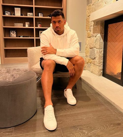 goodmanbrand “@dangerusswilson in the ultimate everyday fit. The Legend Hoodie and Edge Lo Top sneak