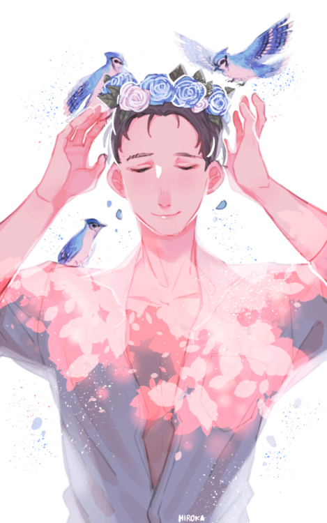 rokaraqo:katsudon + flower crown = prince(ss) enchanted!