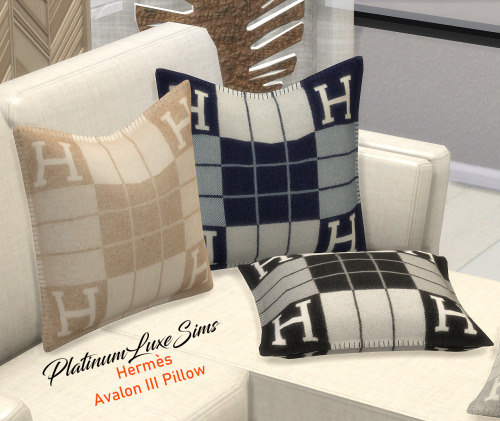 xplatinumxluxexsimsx: Hermès Avalon III Pillow New meshes - 4 swatches!DOWNLOADPatreon early access 