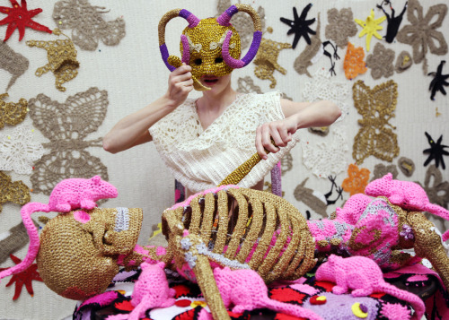 Fall into Olek’s crocheted wonderland as she takes over our Instagram feed for the day. Follow @broo