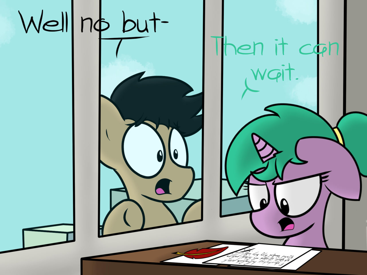 ask-the-unnamed-pony:  Rise of Alicorn Joe Part 4Well since Sally’s ignoring me,
