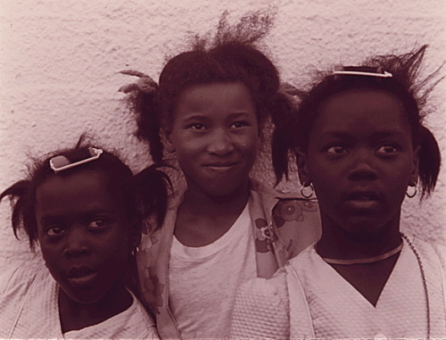 Three African American Girls, Galveston, Texas, 1973Date: April 1973Photograph by: Danny LyonSeries: