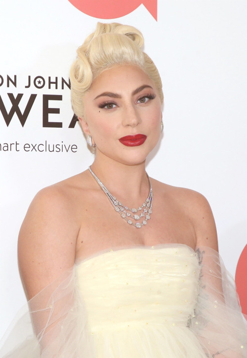 Lady Gaga.Arriving at The Elton John AIDS Foundation’s 30th Annual Academy Awards Viewing Part