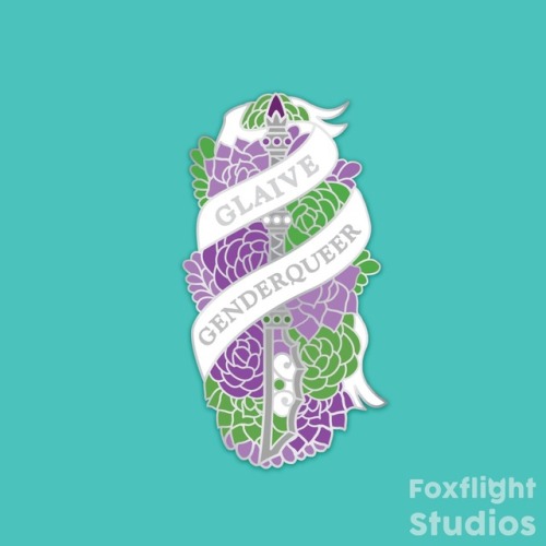 foxflightstudios:THE FINAL KICKSTARTER CAMPAIGN PINS REVEAL:Glaive Genderqueer And We Fight As One!K