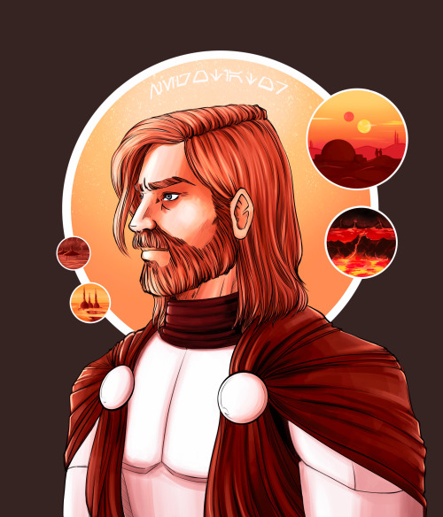 starwarsite:NegotiatorObi Wan is part of a series of portraits I’m doing ! So far there are Ahsoka a