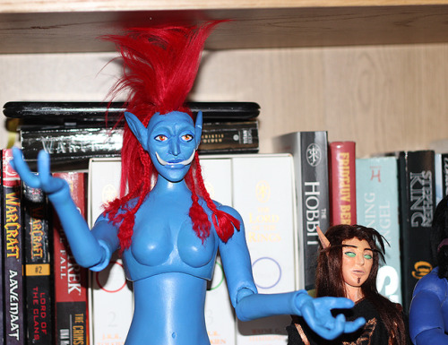Here’s the finished troll BJD. Will get on making clothes at some point. Feat. my dog and a fl