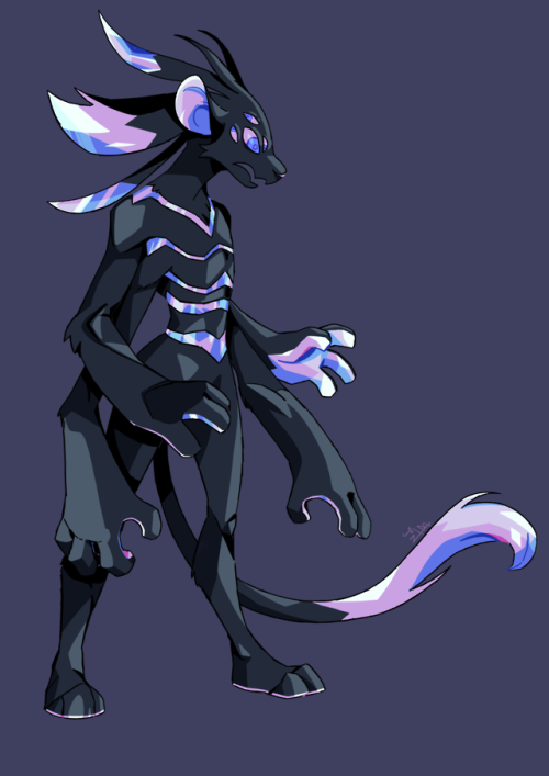 it’s past 2:30 am here but I made a thingNight sky creature for a project (I need to get used to dig