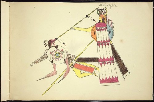 Art by Silver Horn or Huangooah, Kiowa Apache, 1885