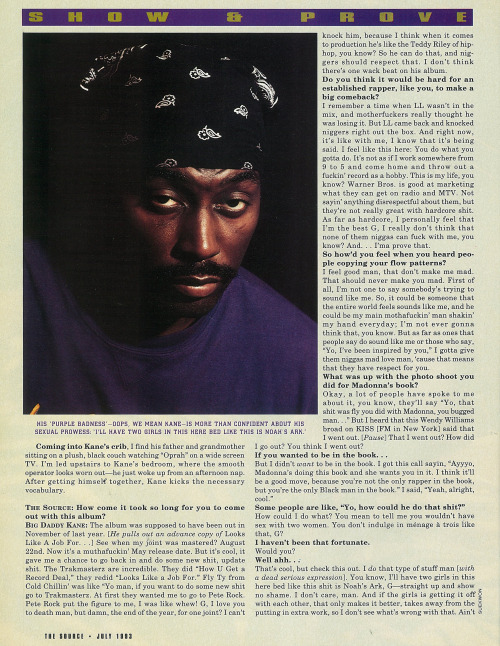 The Source Magazine, Issue #46, July 1993. Big Daddy Kane.