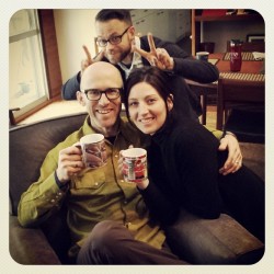 Uncle Joe and Colleen with their new Berlin mugs. Featuring @mrcrebas for the photo bomb