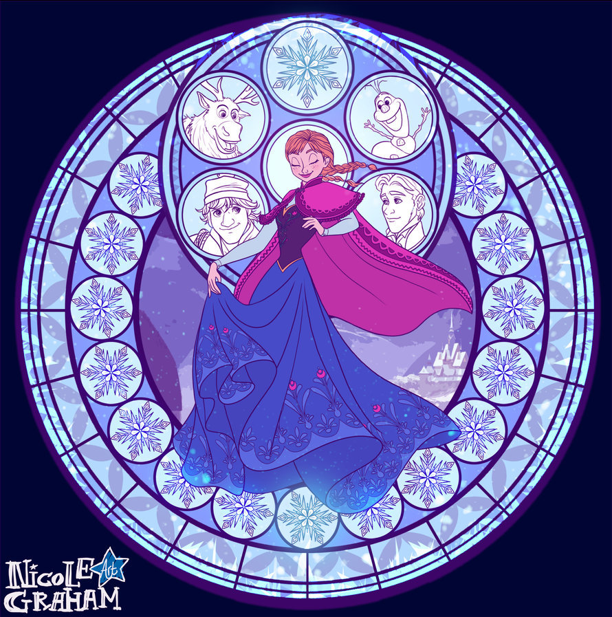 tittykaybee:  Kingdom Hearts Stained Glass FanArt: Disney Princess Collection Artist: