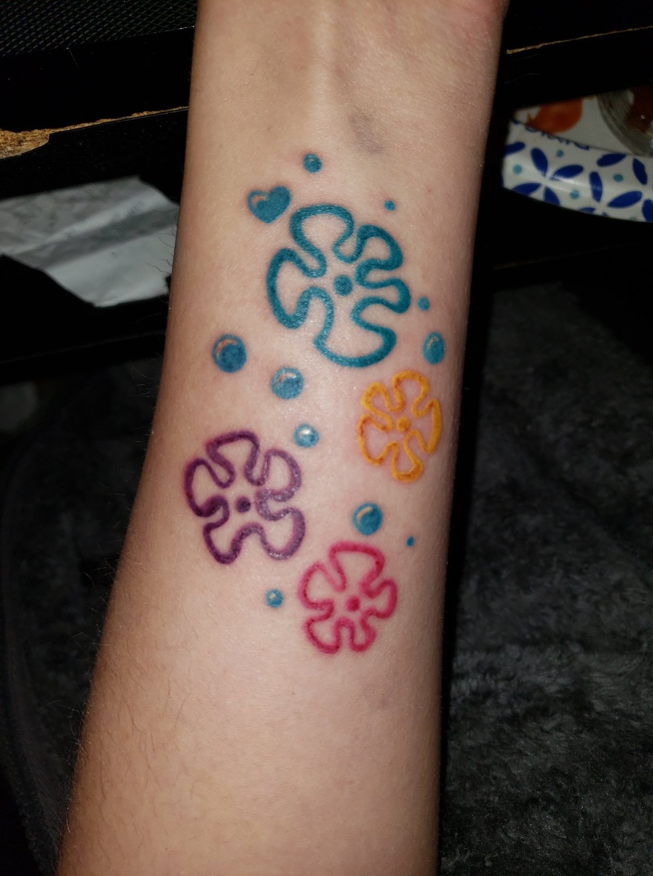 spongebob for life thanks taylor at ink rush in temple georgia  tattoos   Discreet tattoos Small tattoos Matching tattoos