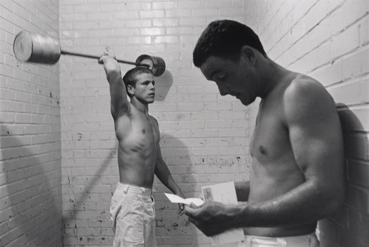 jp2bondage: Danny LyonWeight Lifters, Ramsey Unit, Texas1968Gelatin silver printImage