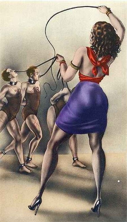 pittprickel:#Spankatoon Daily#Paris#1930s #femdom #vintagebdsm #spanking #submissivemale #humiliatio