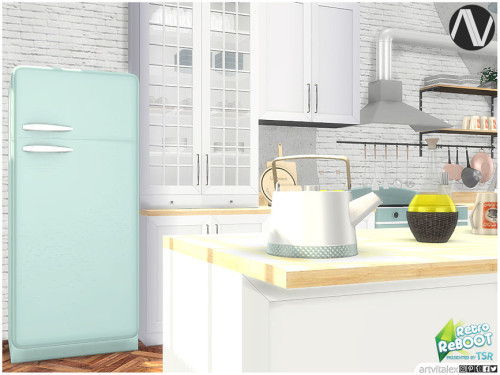 emilyccfinds:  Retro ReBOOT - April Kitchen by ArtVitalexCreated for: The Sims 4 DOWNLOAD (Apr 