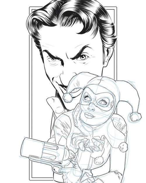 Ready for paint!! #artofpinto #jonpinto #jonpintoart #joker #harleyquinn #jokerandharleyquinn #digit