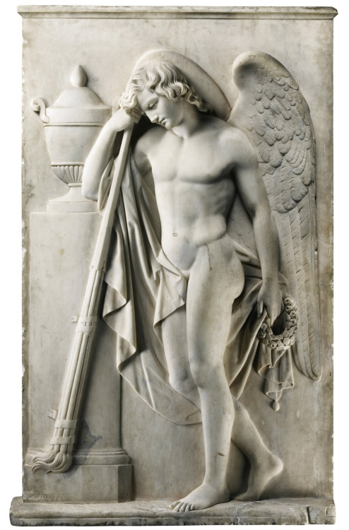 beardbriarandrose: Circle of Antonio Canova, Relief with a Torchbearer, 19th century, marble