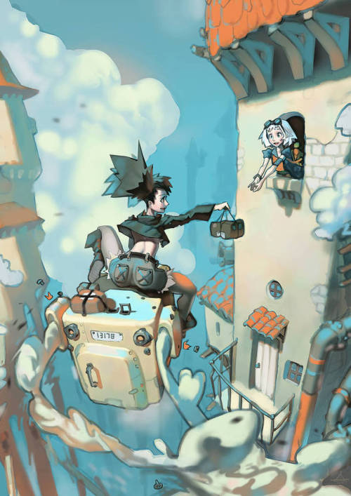 Delivery to the City of Towers by andaerz