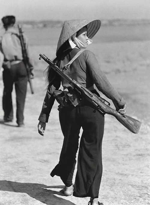 Pride of DefenseA woman in the militia helps defend Binh Da hamlet, one of many northern villages wh