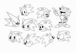 fuckyeasonic:  Character concept art of Sonic,