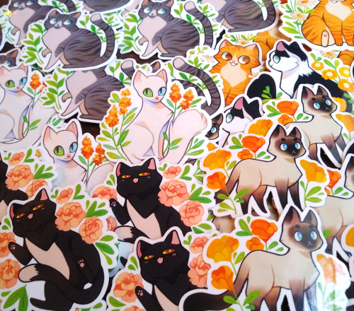 sergle:I’ve added my lovely Garden Cats stickers to my shop! 