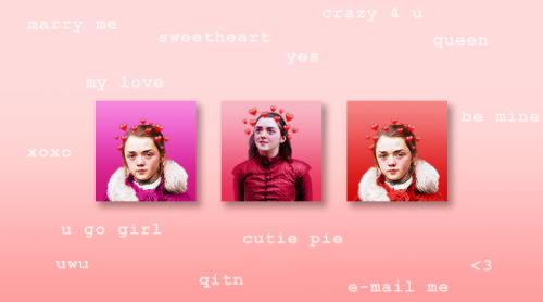 Valentine’s Day Arya Stark Icons 100px by 100pxView HERE