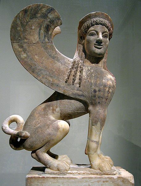 Pinnacolo a forma di Sfinge sulla stele di una tomba. Attica, ca. 530 BC