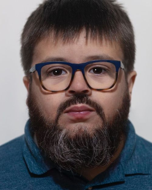 Luis told me he wanted my beard on his face. So we did a little photo shoot and photoshop demo. I ap