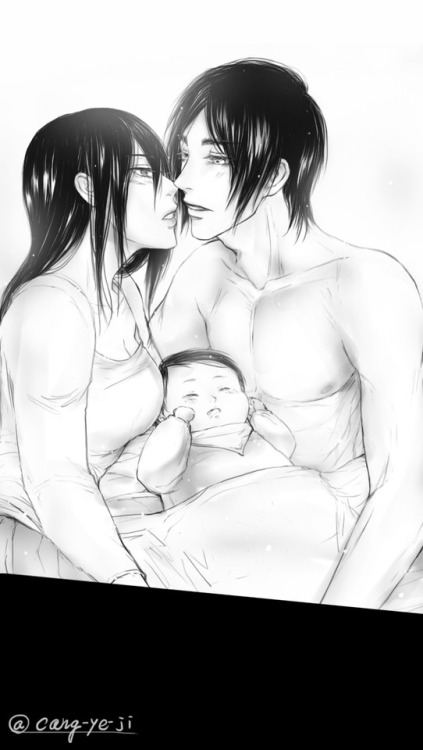 cang-ye-ji: Then their baby woke up and began to cry (´⊙ω⊙`) - watch many videos that fa