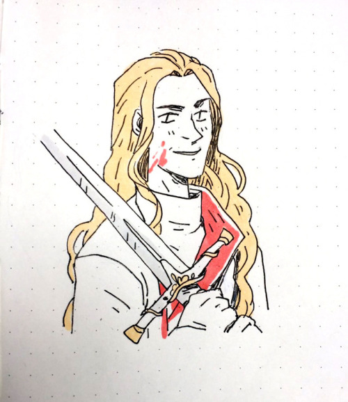 killswitchkatie: I’m doing some character doodles on twitter so: jaime lannister and sandor cl
