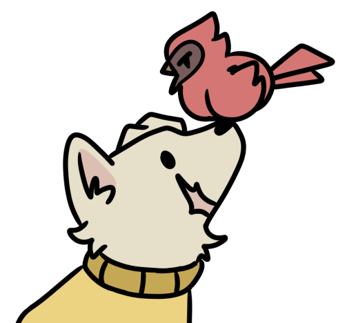 Wolf Hunter And His Birb Friend (this Is The Icon Used In The AU Google Doc To Fill Up Empty White Space