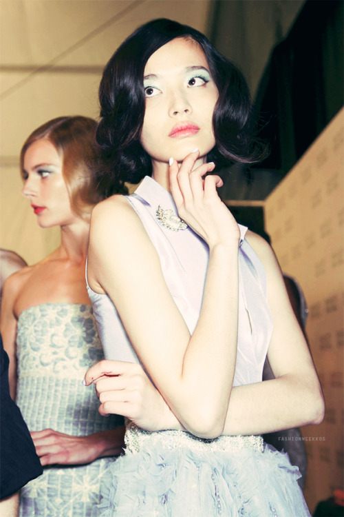 Badgley Mischka SS14 Backstage