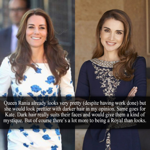 “Queen Rania already looks very pretty (despite having work done) but she would look prettier with d