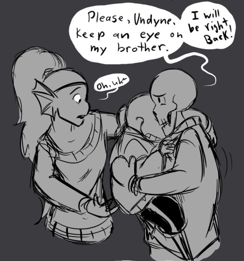 zeragii:NOT a ship. If any of you know me well, you know I love Sans and Undyne interacting. They’re