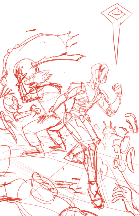 Here’s a Rein East &amp; DieHard sketch I’ll  finish later. Had the urge to draw my favorite robo ma