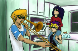 chucknart:   When Kaiba isn’t home   cuz