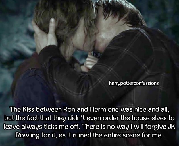 hermione and ron kiss