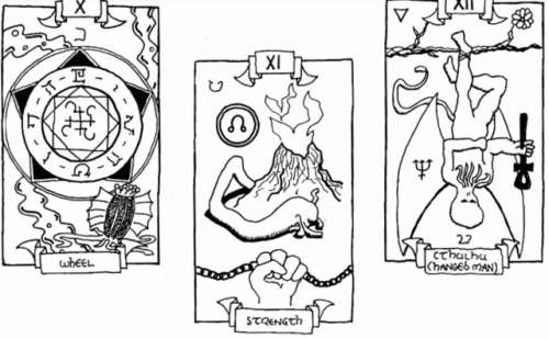 Some vintage Cthulhuiana from Black Moon Archives. How does a shoggoth relate to temperance? &ls