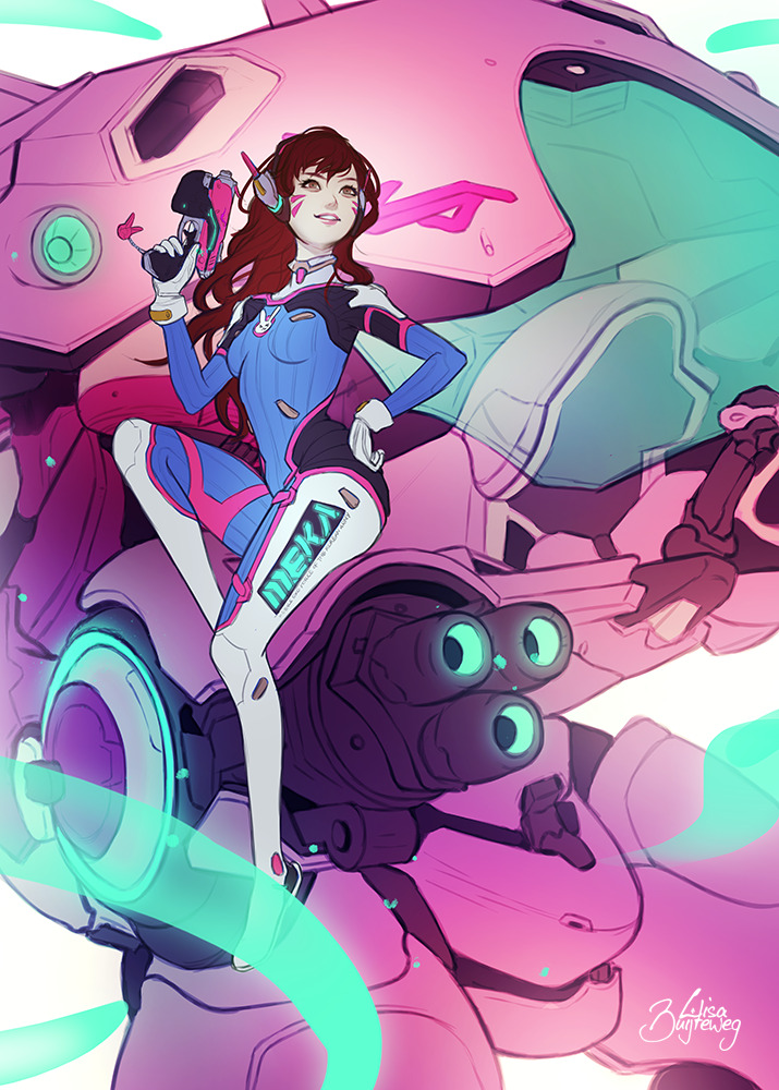 zolaida: Work in progress of D.VA. from Overwatch! 