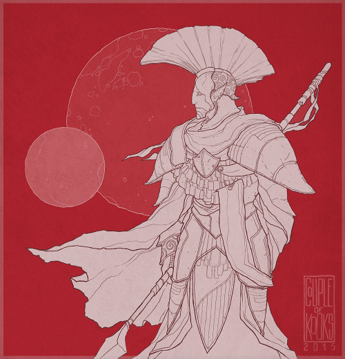 wehavekookies:Morrowind: Ordinator.An unfinished lineart practice I will never finish, so might as w