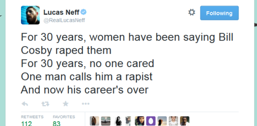 worldiary:Yeah, the Cosby rapes have been around forever. But which dude called him a rapist?Hanniba