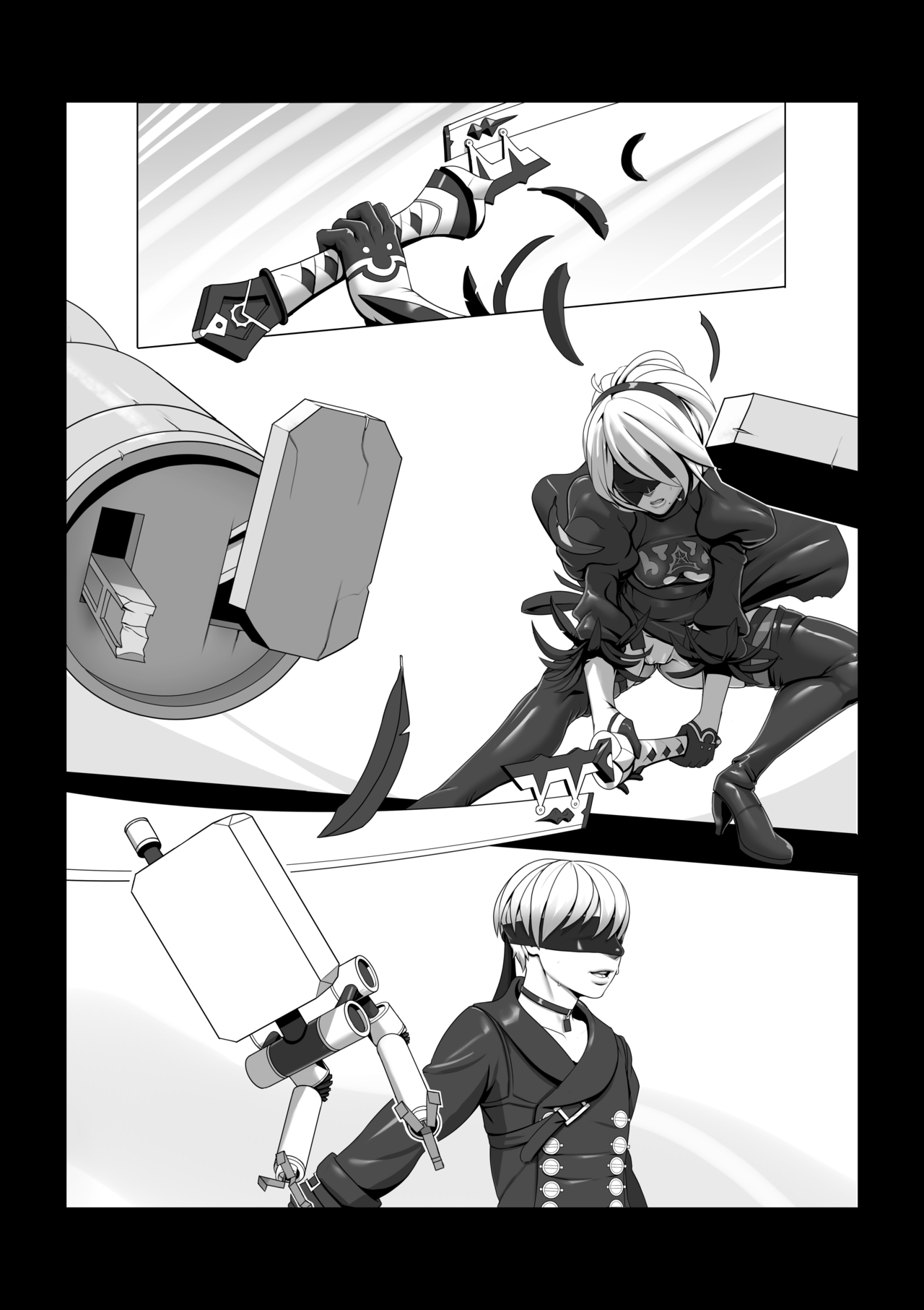johndoe-art:  Unfinished Nier: Automata comic.PIXIV|PATREON