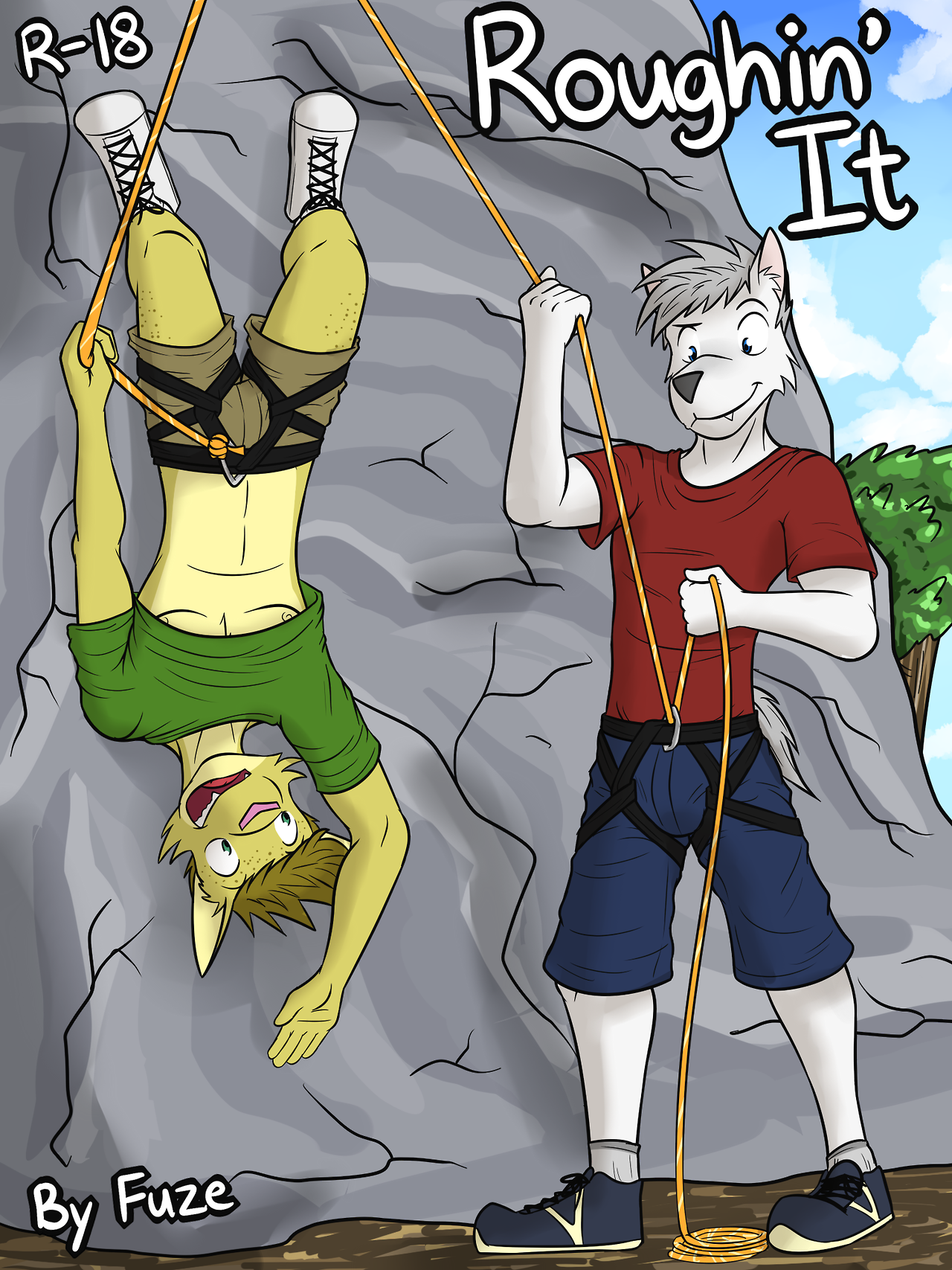 Roughin’ It - Cover and Bio PageAdam and friends go on a camping trip.  Male bonding