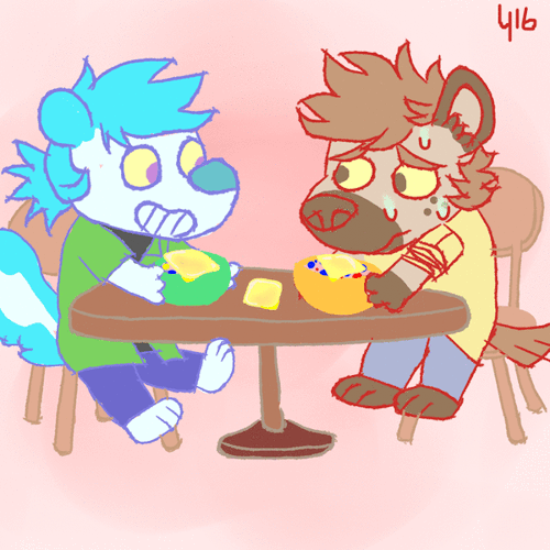 yeena: “Cheese? On cereal?” “It’s good! Give it a try!” “I-if yo