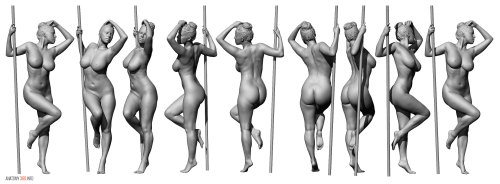 anatomy360:  Some new female life model reference adult photos