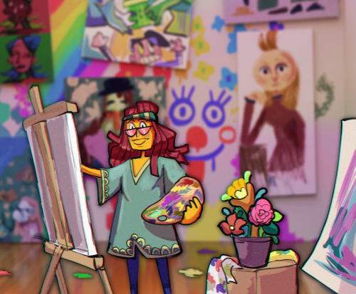 preview of my piece for the smile for me zine :-) it’s 2d/3d hybrid drawing! 