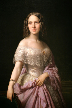 sommartidsvarmod:  Portrait of Elizabeth Wethered BarringerFederico de Madrazo y Kuntz (1852). 