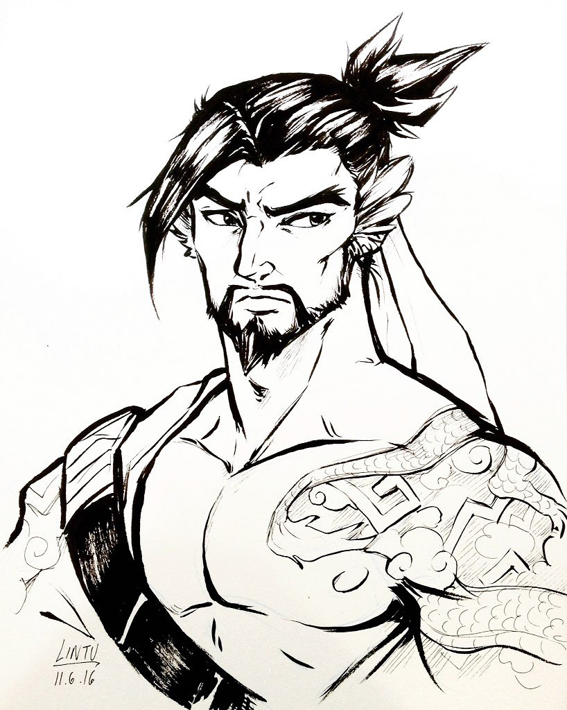 lintufriikki:  overwatch inks i drew while selling stuff at the con~ thanks everyone